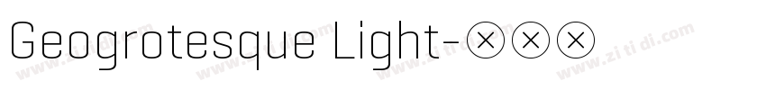 Geogrotesque Light字体转换